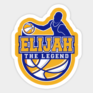 Elijah The Legend Basketball Custom Player Your Name Sticker